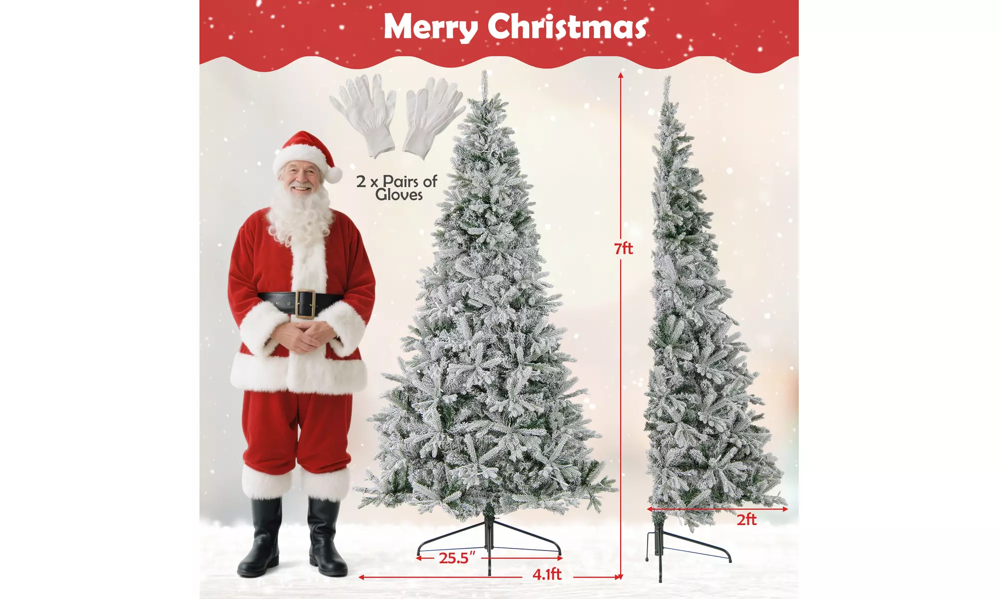Costway Pre-Lit Artificial Christmas Tree with Branch Tips | Warm White LED Lights | Easy Setup & Home Decor