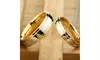 18K Gold Wedding Rings Simple Design Couple Alliance Ring