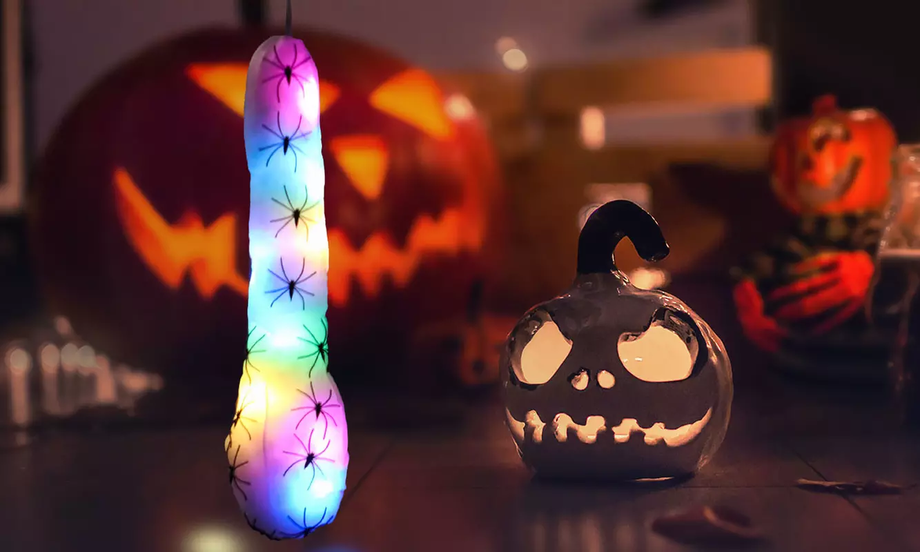 Halloween Outdoor Light Up Spider Web Egg Hanging Decorations Props (1-3 Pack)