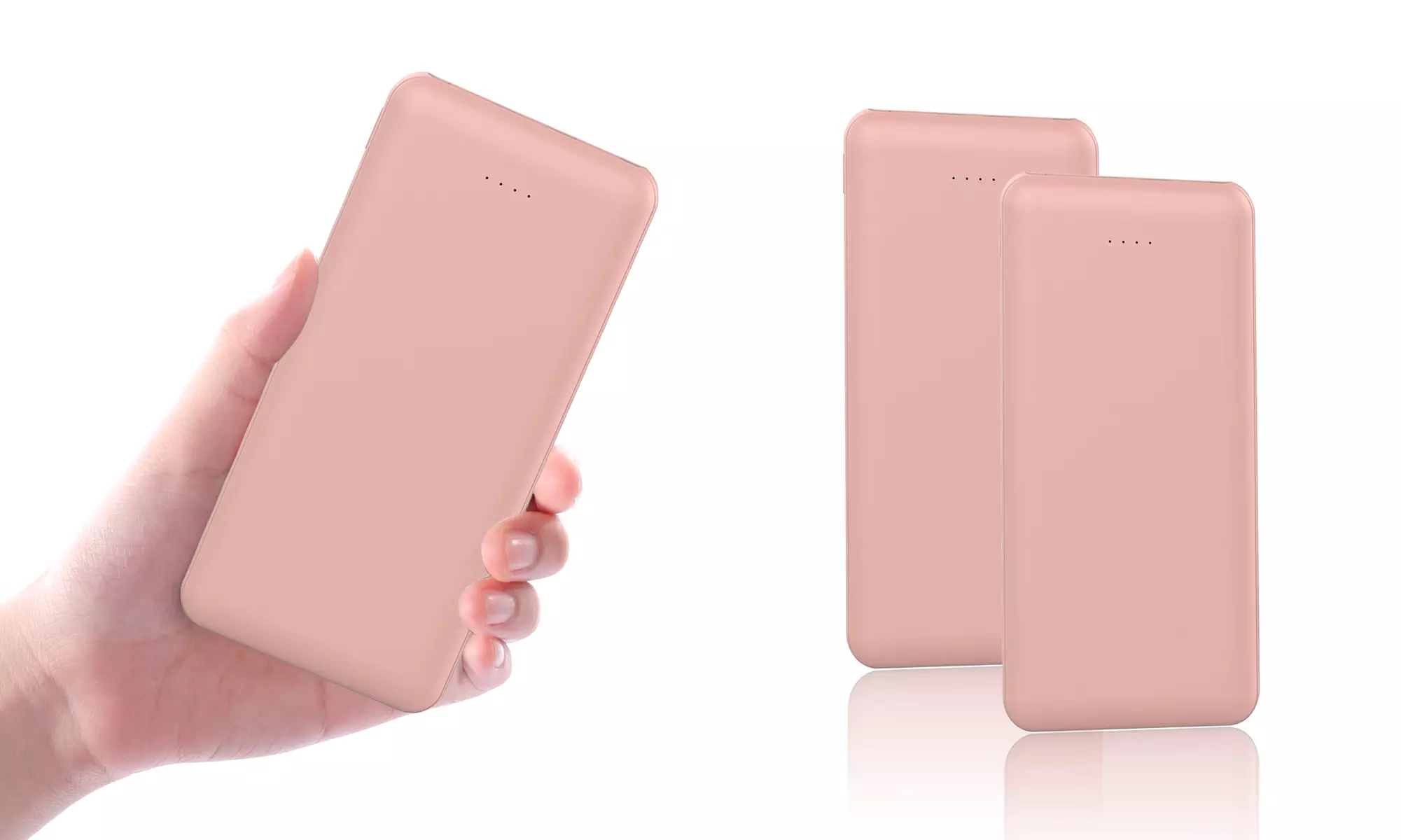 Rubberized Power Bank 6,000 or 12,000mAh LED Dual-USB