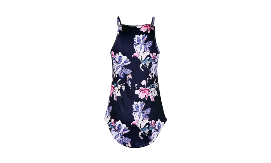 Image 4: Women Sleeveless Flower Printed Tank Top Casual Blouse