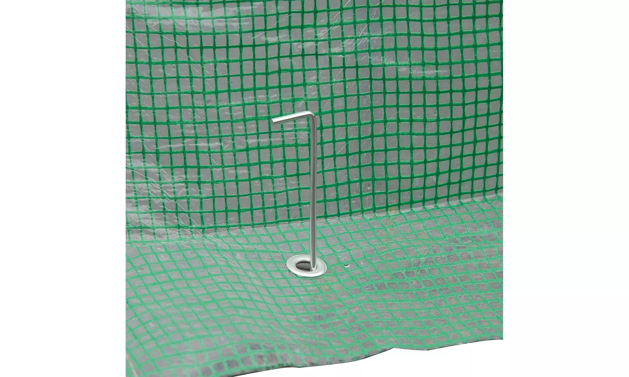 Foldable Greenhouse Shed with Plastic-Sprayed Iron Frame and PE Mesh Cover Green