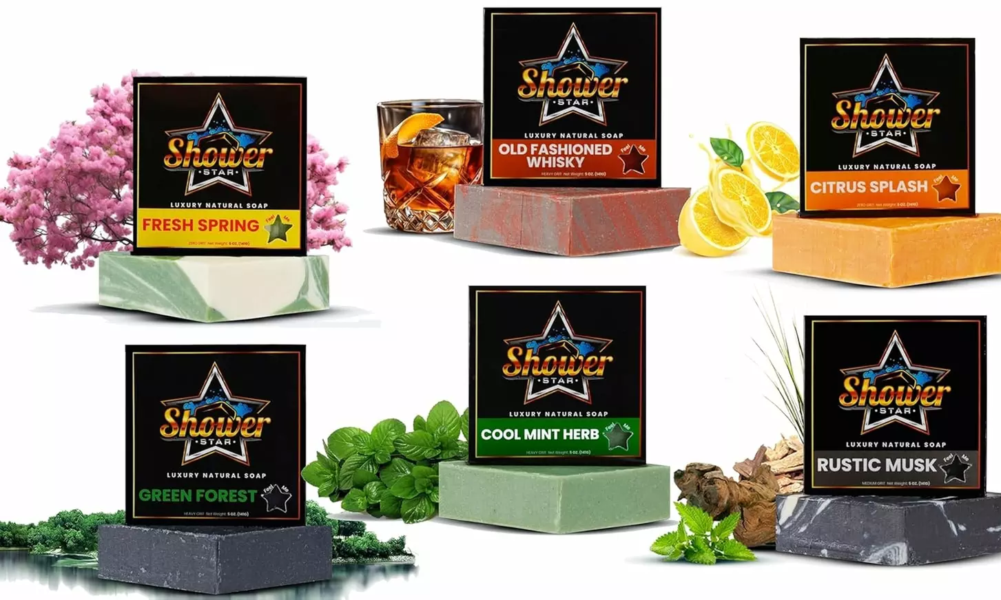 Bar Soap Body Wash For Men 5 Oz Daily Natural Shower Soap Long Lasting Freshness