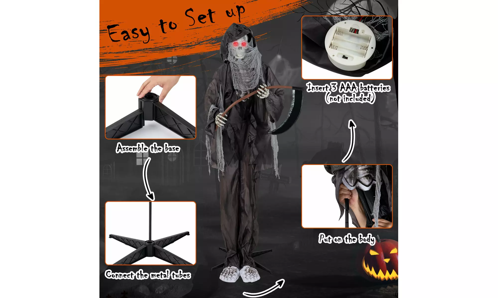 Animated Halloween Decorations: Bring Your Yard to Life by Costway
