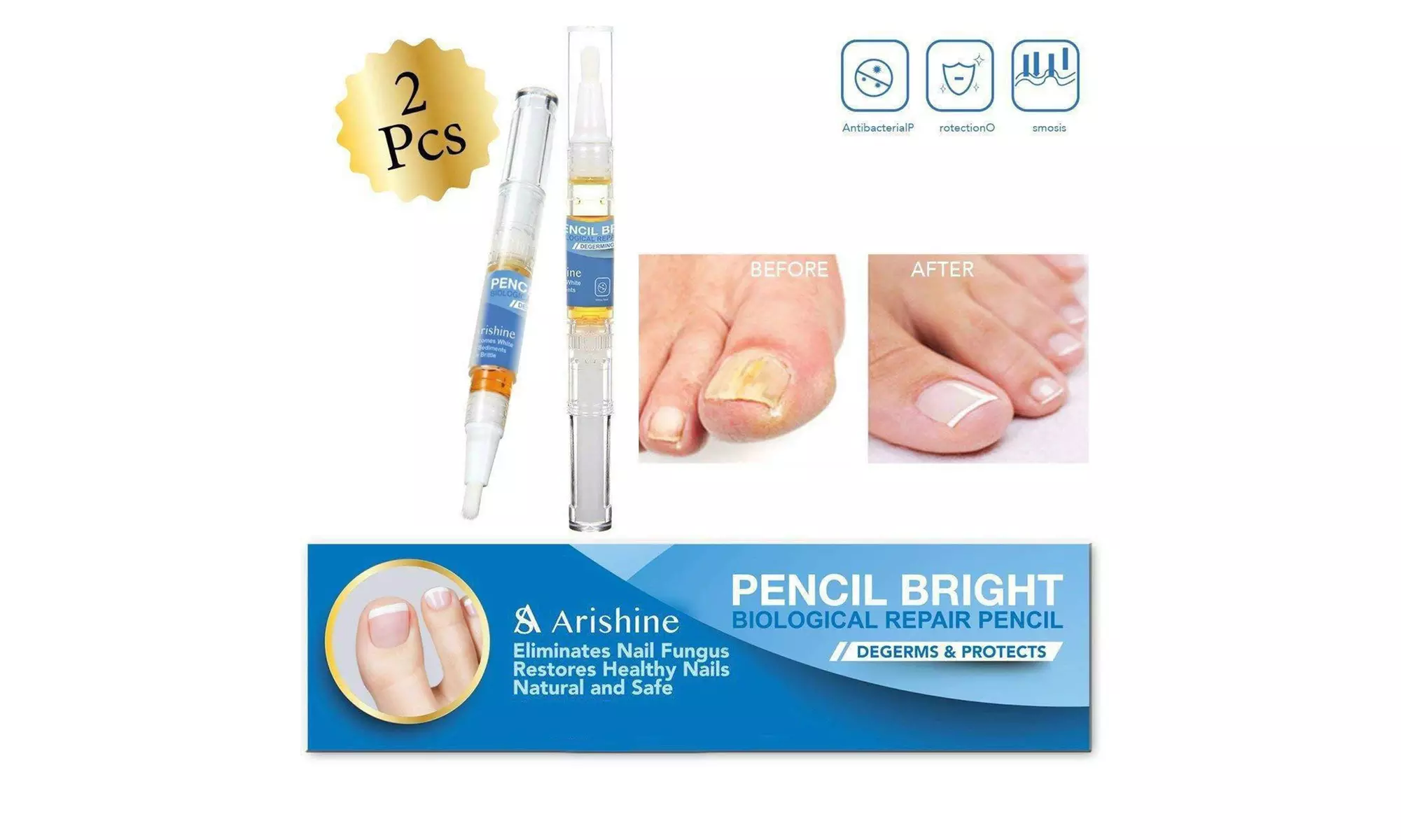 Arishine Fungus Treatment Anti Fungal Nail Treatment Solution (2 Pack) - Primary Image