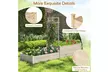 Costway Raised Garden Bed with Trellis 2 Planter Boxes Open-ended Base - Second Medium