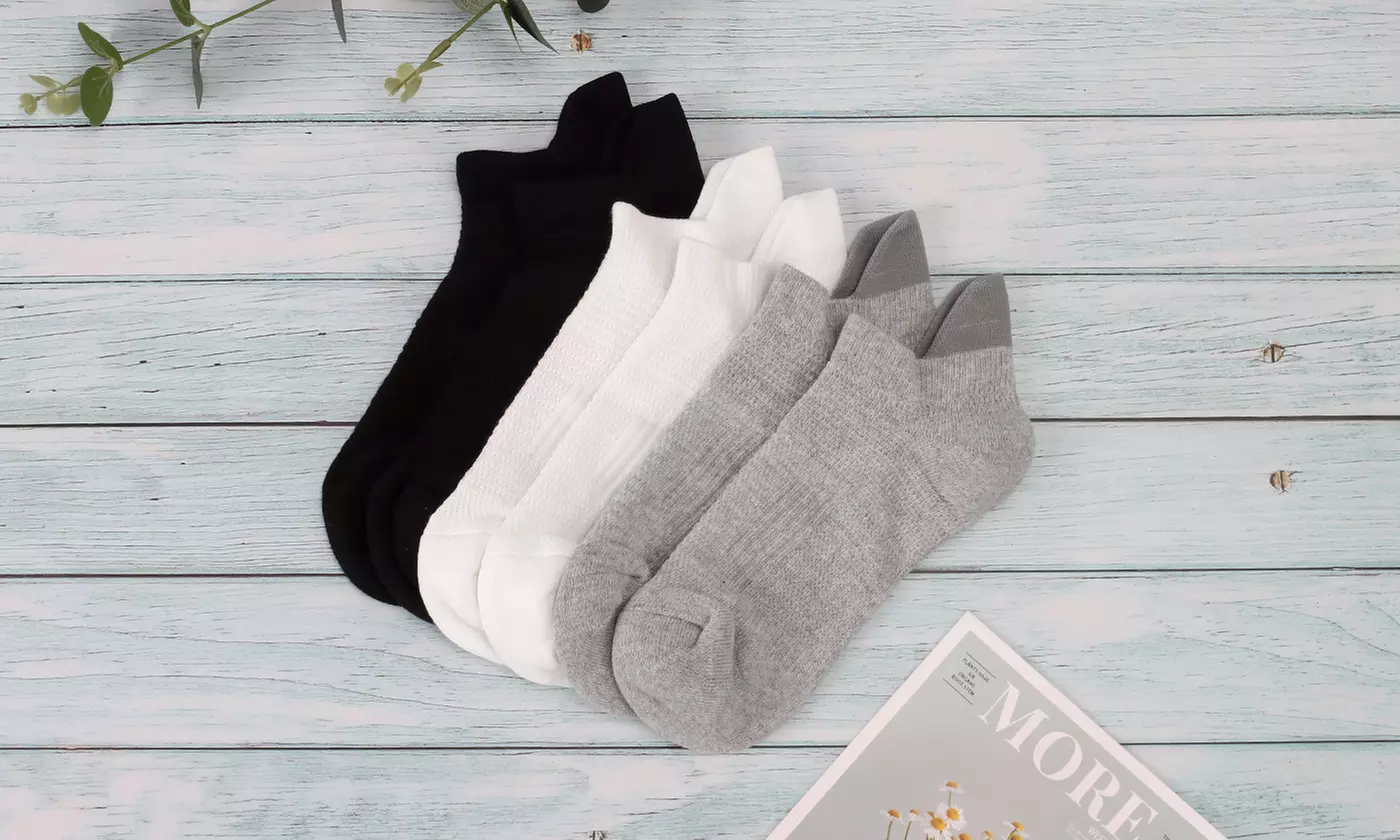 3Pairs Men's Low Cut Athletic Socks Sport Quick Dry Non Slip Ankle Socks 