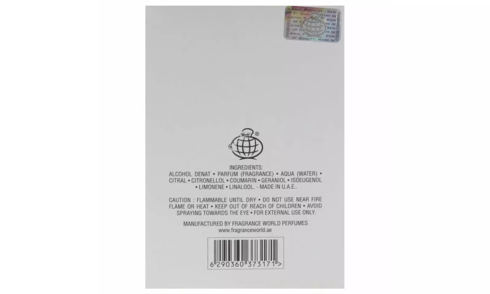 Fragrance World Collection of Eau De Parfums