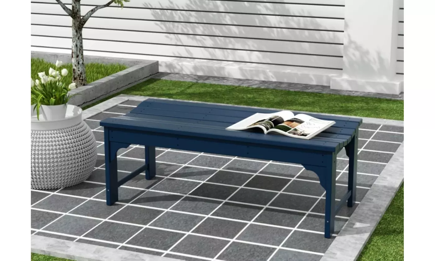 WestinTrends Malibu 48" Backless Poly Garden Bench - Primary Image