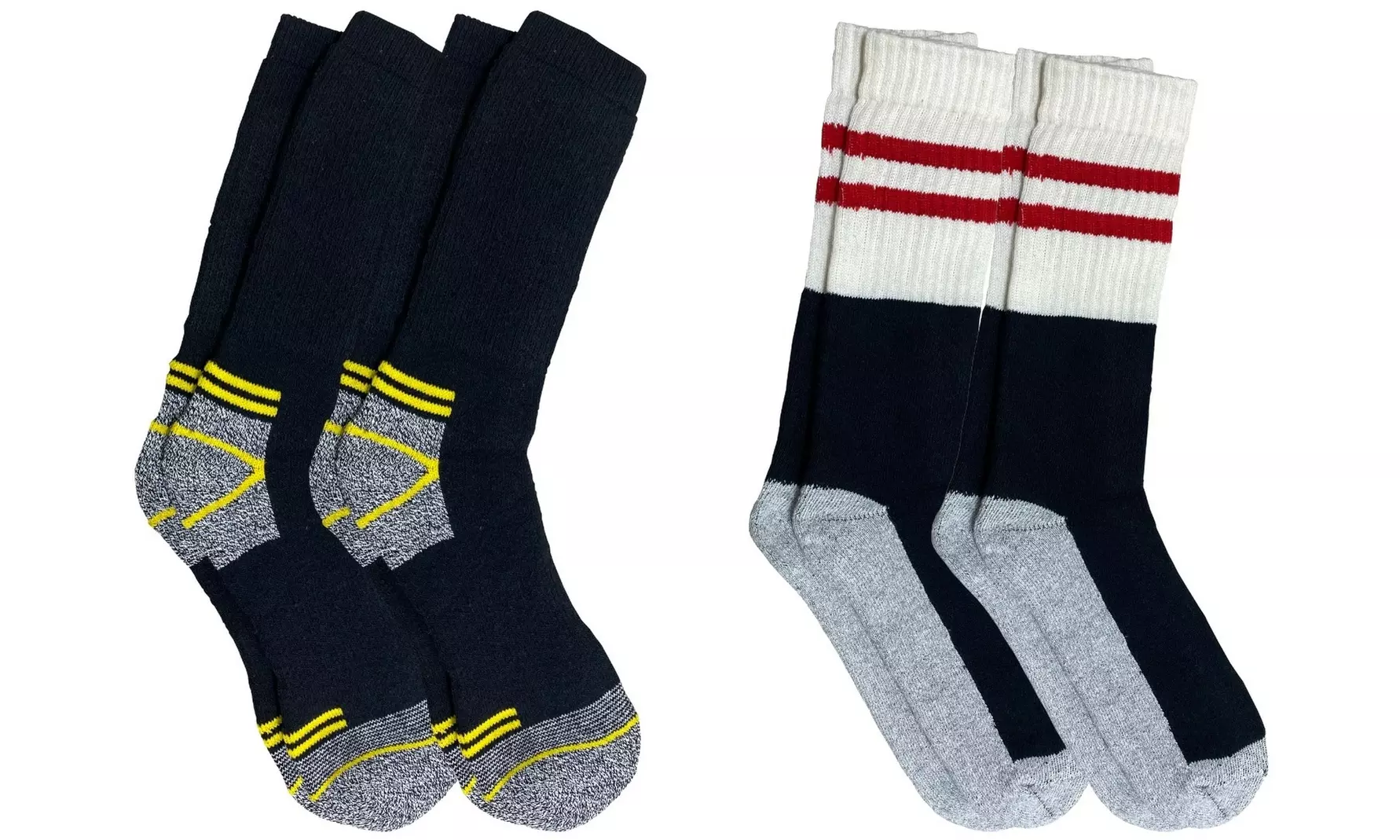 4 or 6 Pack Heavy Duty Work Socks for winter (10-13)