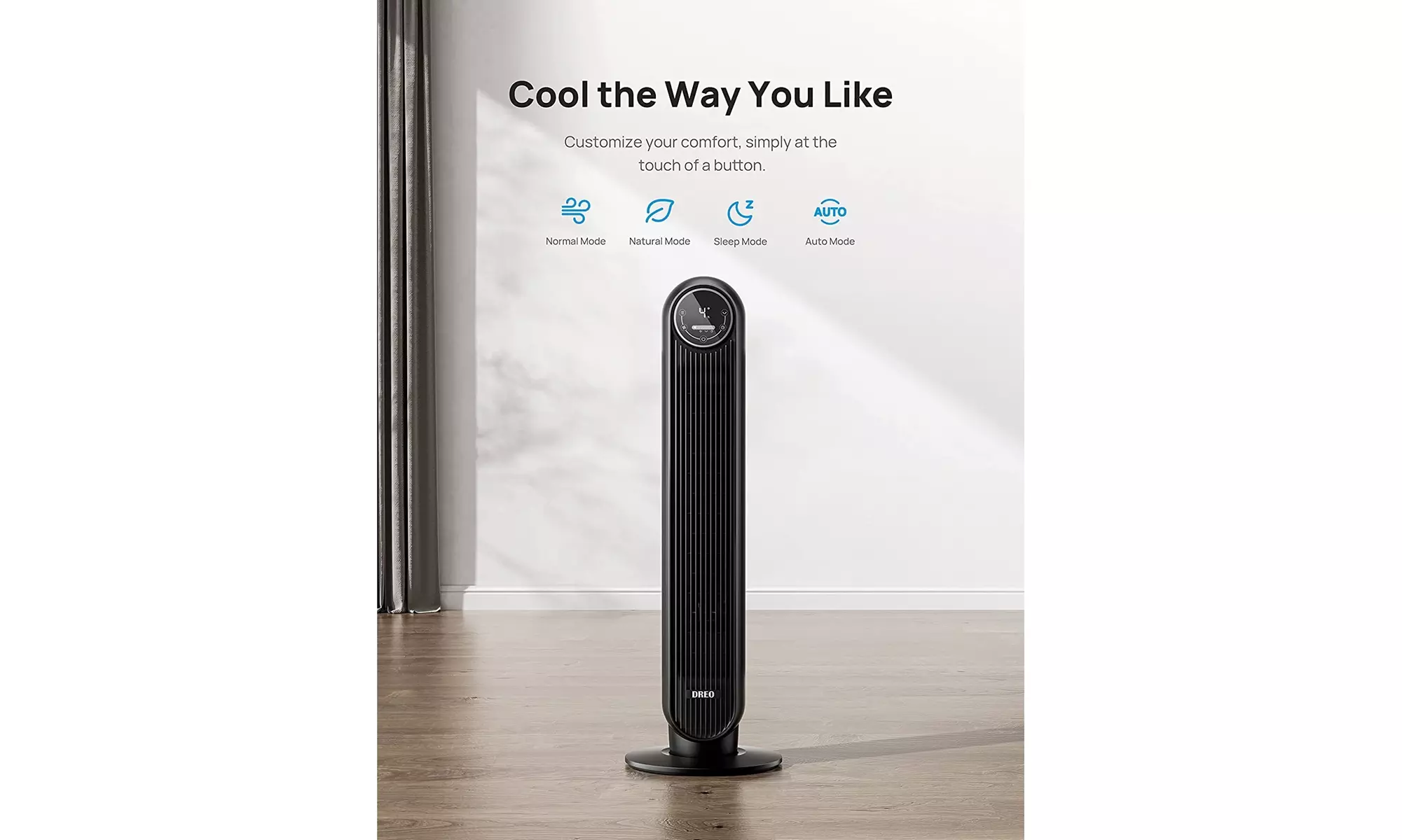 Dreo DR-HTF007 Tower Fan, 90 Oscillating 12 Modes w/ Remote - New - Second Medium