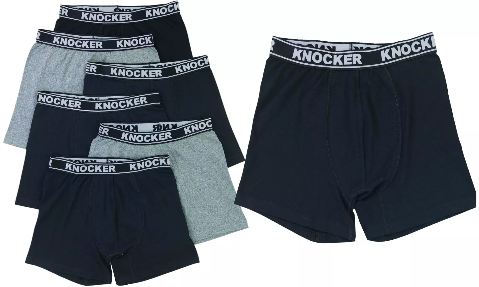 Men's Basic Assorted Cotton Stretch Boxer Briefs - 3 or 6 Pack