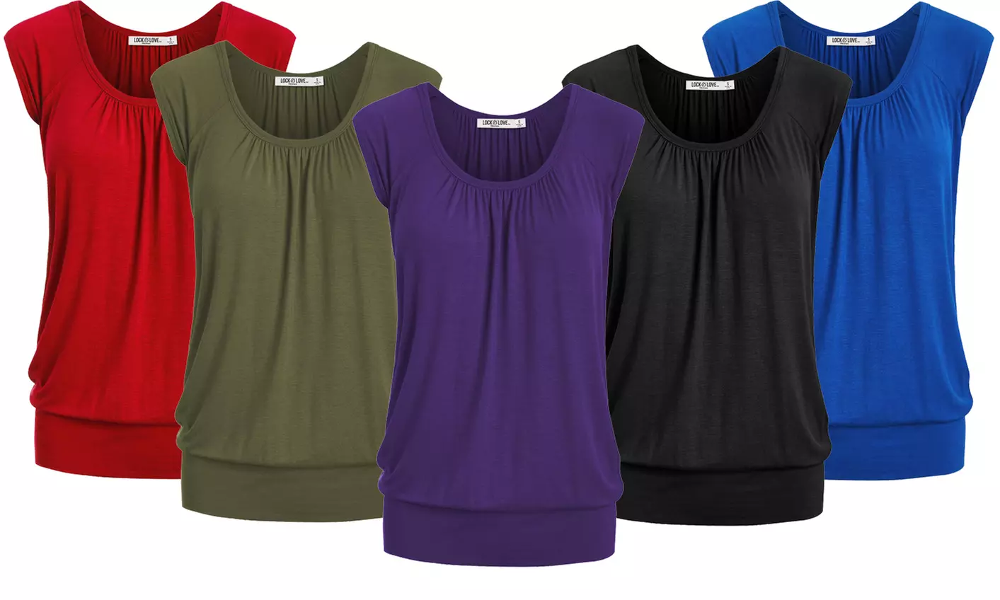 Made by Johnny Women's Scoop Neck Short Sleeve Top