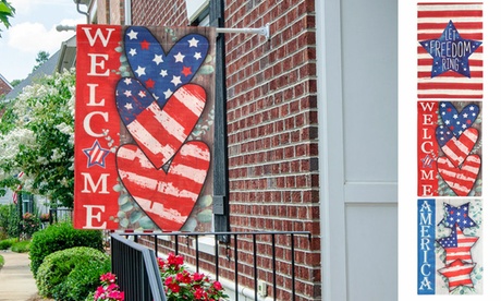 American Flag Home Garden USA Banner Sign For Yard Party Decor AMERICA