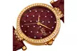 Burgi Women's Leather Strap Watch With Crystals From Swarovski  BURGP154 - Second Medium