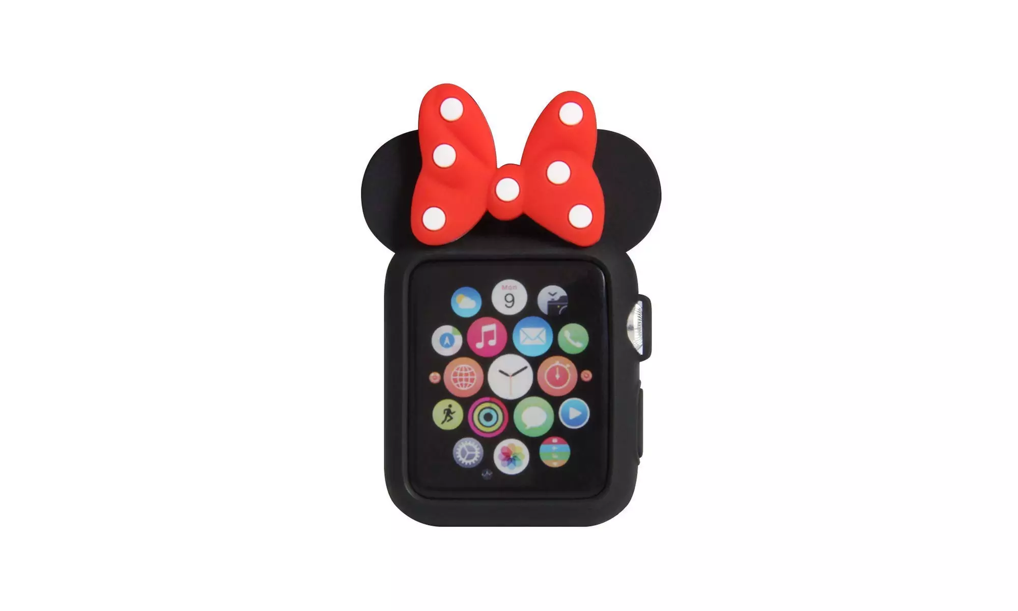 Mouse Ears W/ Bow 3d Bumper Cartoon Gel Cover Character Case for Apple iWatch