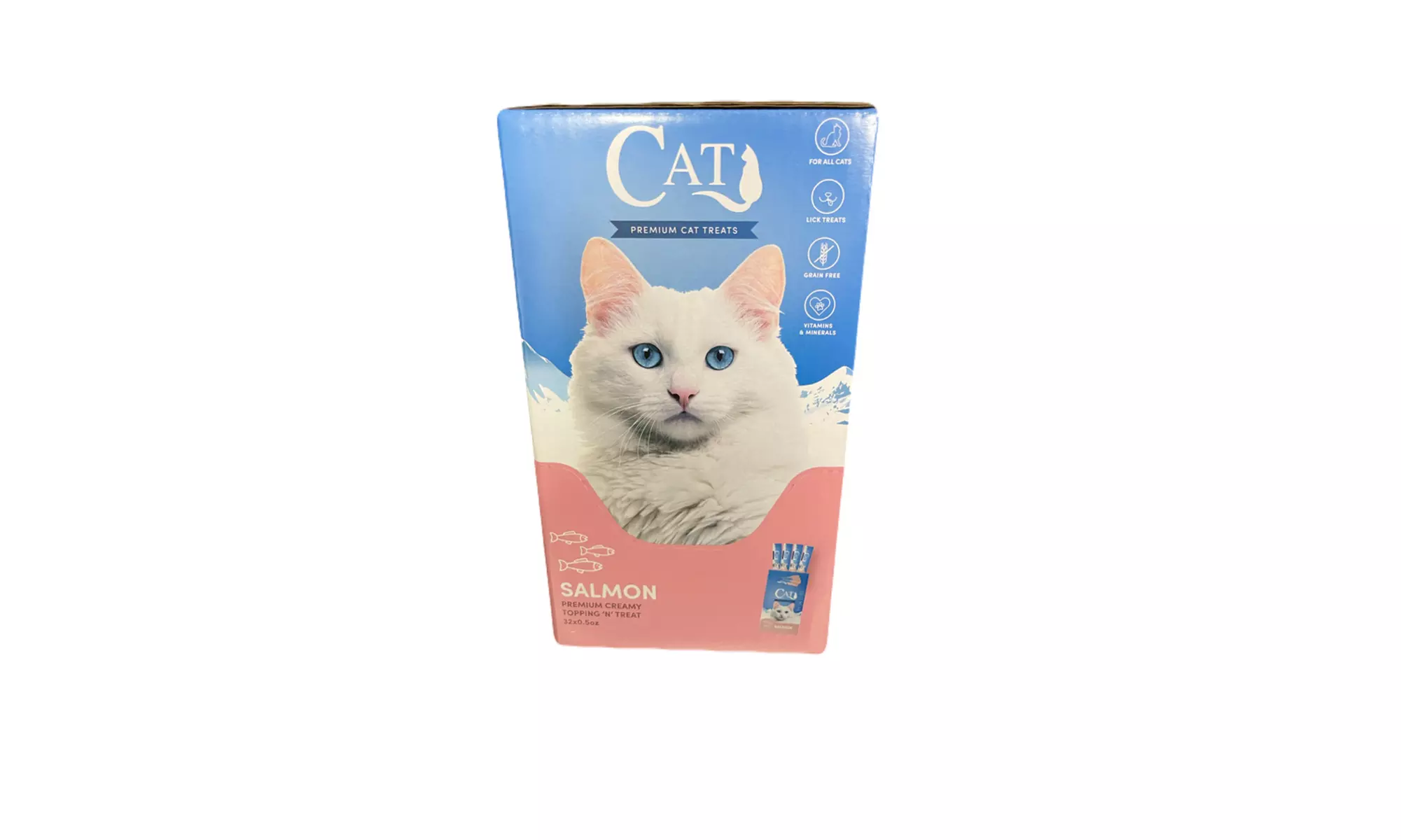 Cat by Scoochie Squeeze Up Cat Treat Chicken or Salmon 0.5 Ounce - 32 Pack