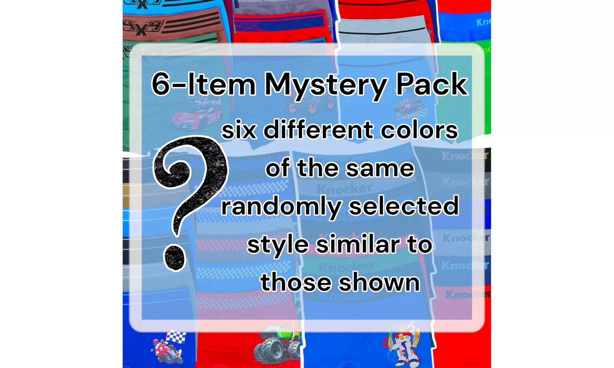 Boys' Multi-Pack Of Random Assortment Boxer Brief Trunks Underwear