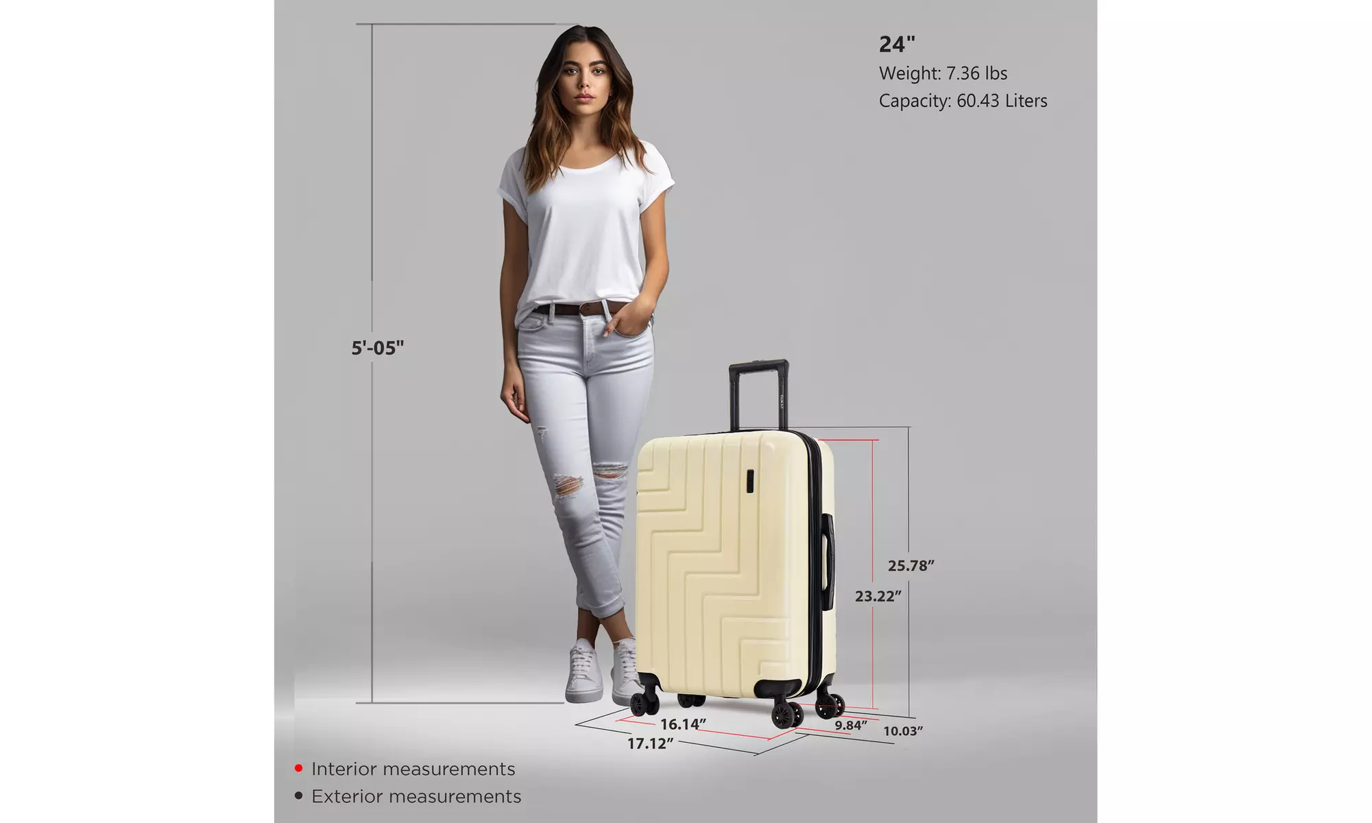DUKAP Zahav Lightweight Hardside Spinner Luggage