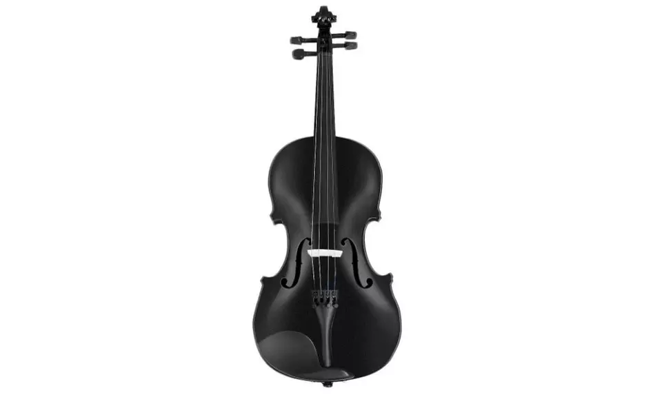 4/4 Full Size Natural Acoustic Violin Fiddle with Case Bow Black - Primary Image