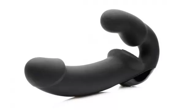 Urge Silicone Strapless Strap On With Remote- Black - Primary Image