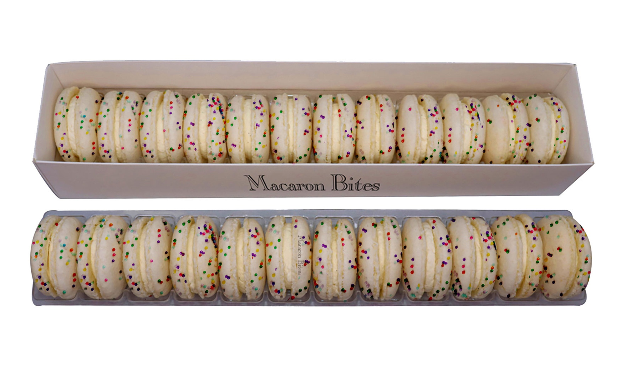 12, 24 or 48 Macaron Bites Cake Batter Macaron Cookies Gift Box