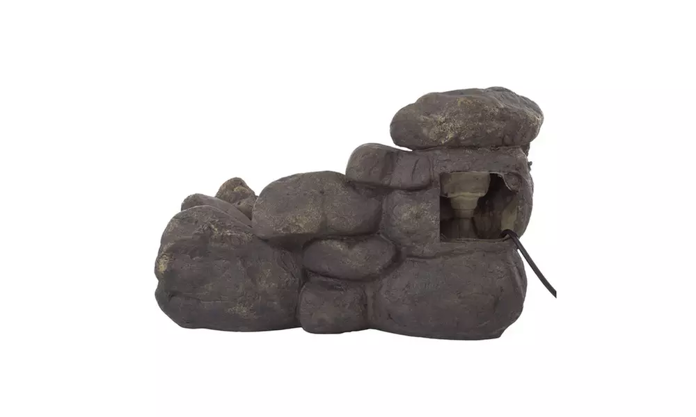 Outdoor Water Fountain with Stone Waterfall, Natural Looking Rock by Pure Garden - Second Medium