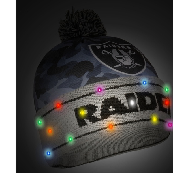 raiders light up beanie