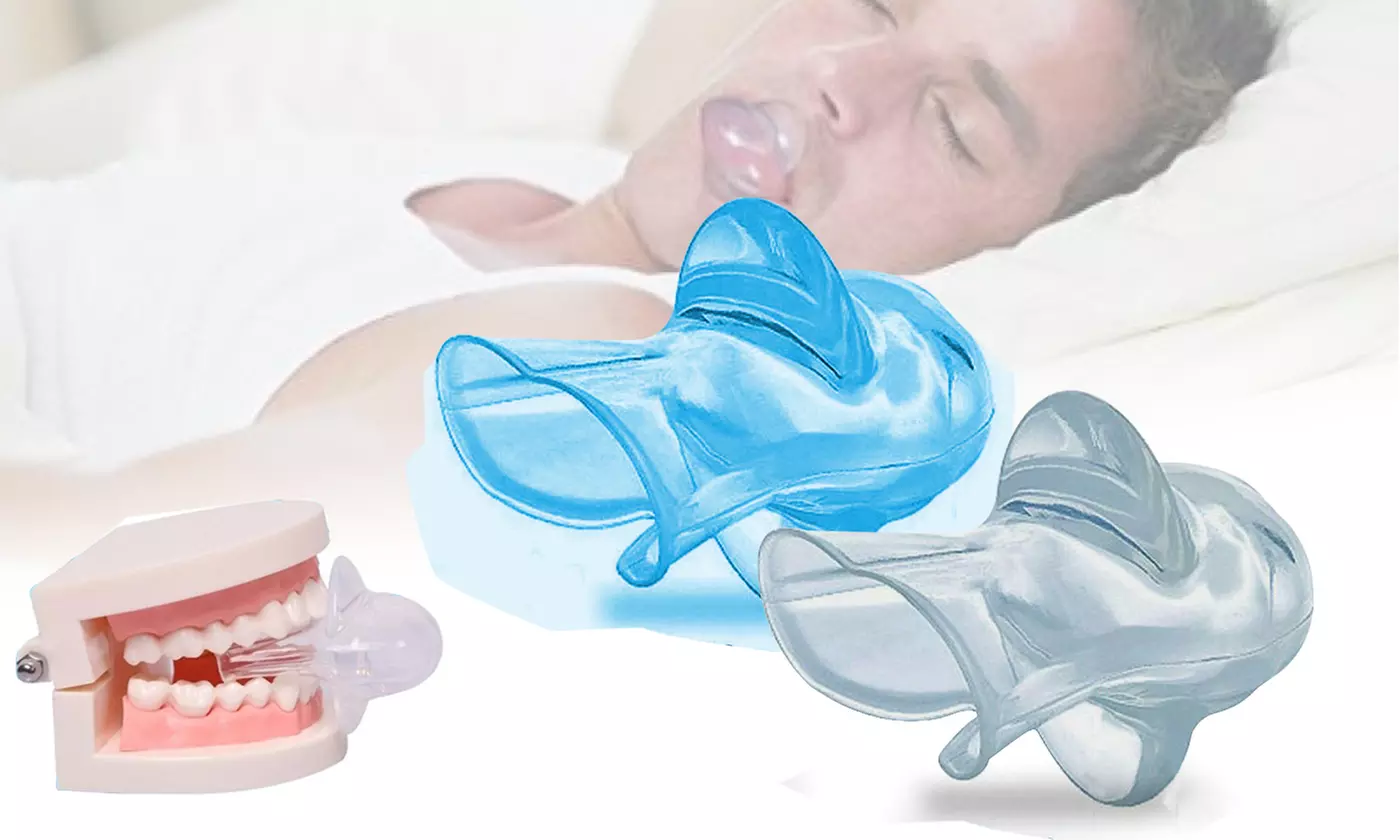 Silicone Anti Snoring Tongue Device Night Sleep Apnea Aid Sleeve - Primary Image