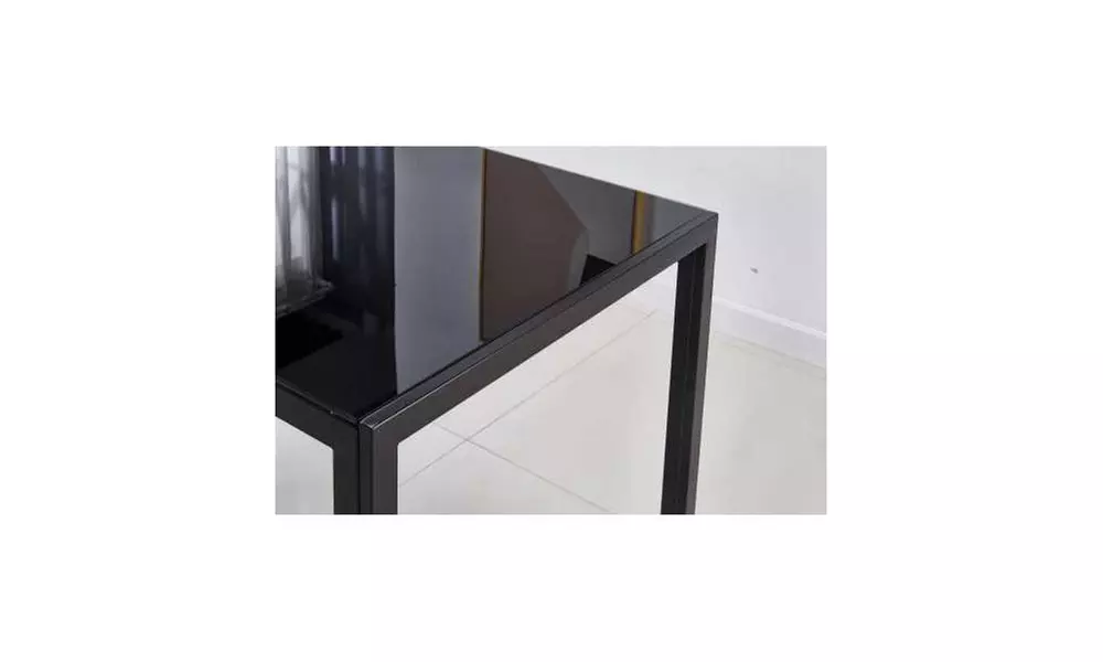 black glass table,dining table,kitchen table