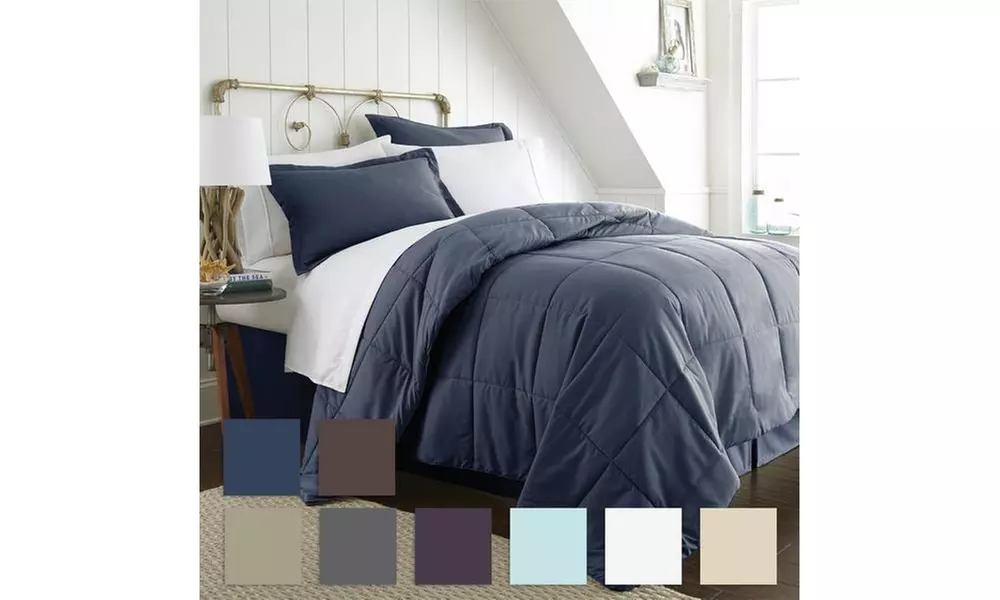 Merit Linens Premium 8 Piece Bed In A Bag - Twin, Aqua - Primary Image