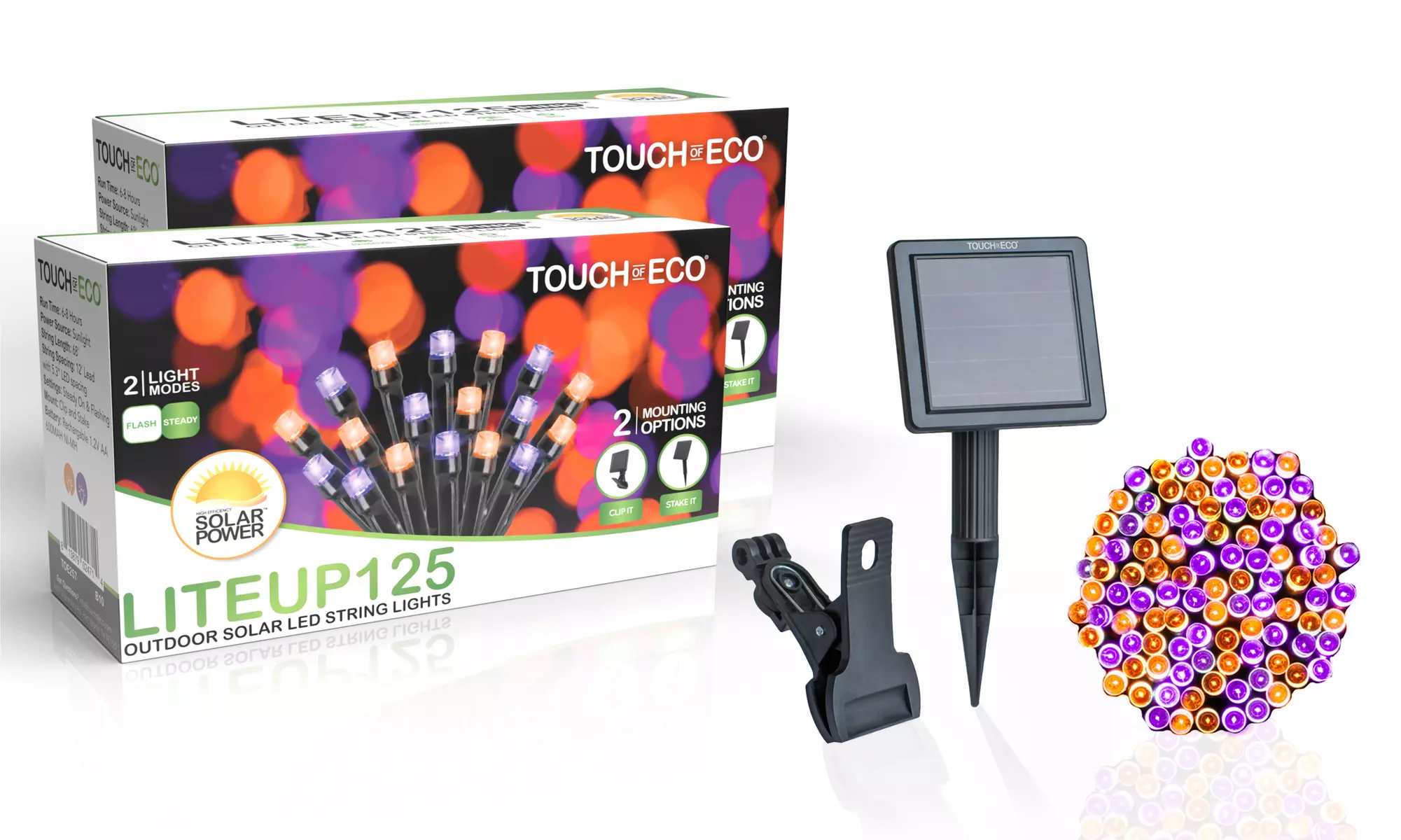 125LED Solar Powered String Lights. Multiple Colors & Quantities Available. 