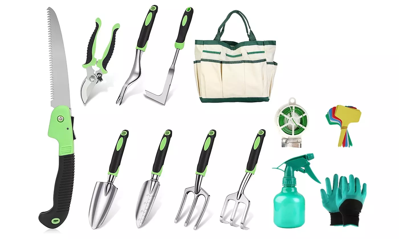 iMounTEK 13-Piece Heavy Duty Garden Tool Set Aluminum Alloy Gardening Hand Tools