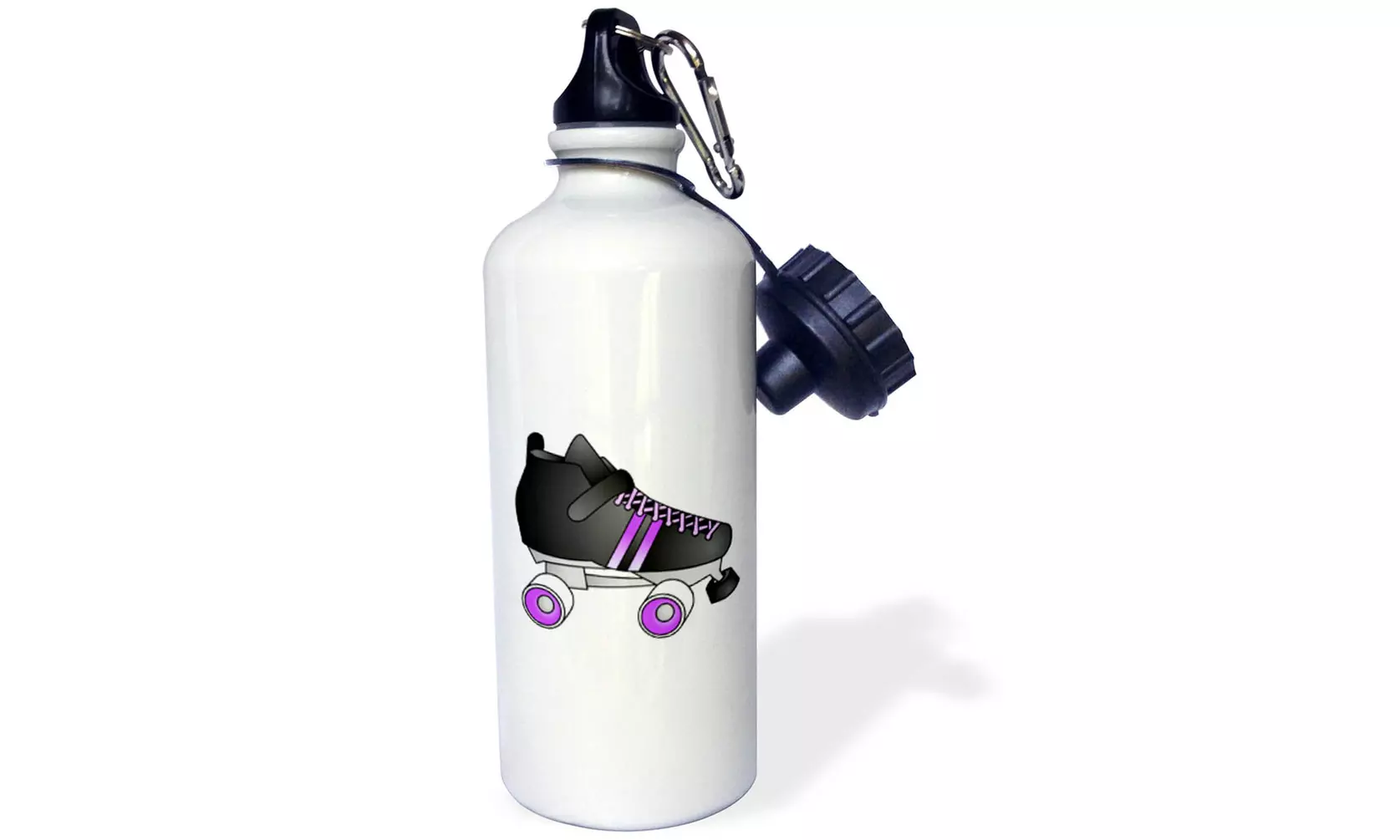  Water Bottle Skating Gifts  Black and Purple Roller Skate  - Primary Image