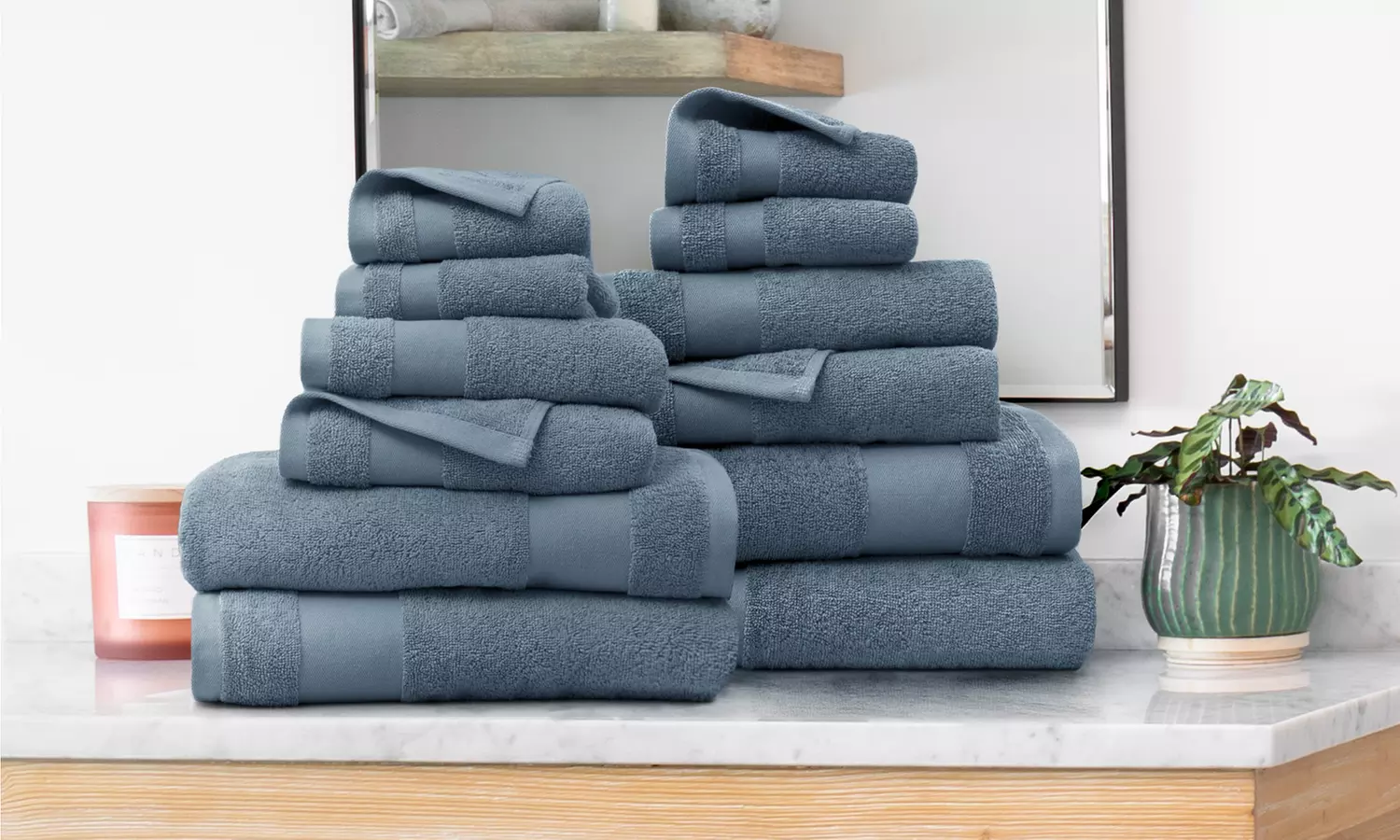 12pc Bath Towel Set Home Collection Premium Ultra Soft 100% Cotton  - Primary Image