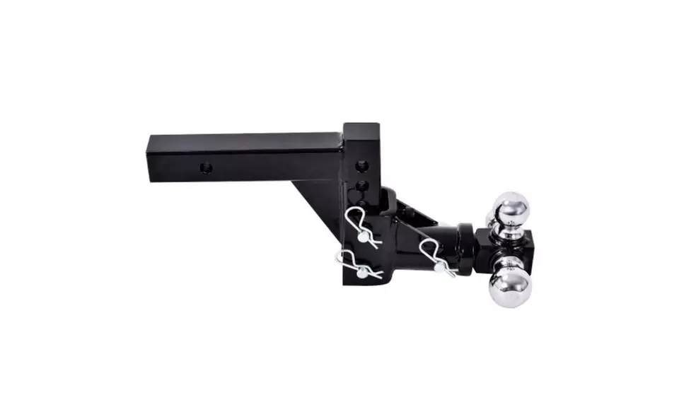 Triple Ball Swivel Adjustable Drop Turn Trailer Tow Hitch Mount For 2" Receiver - Primary Image