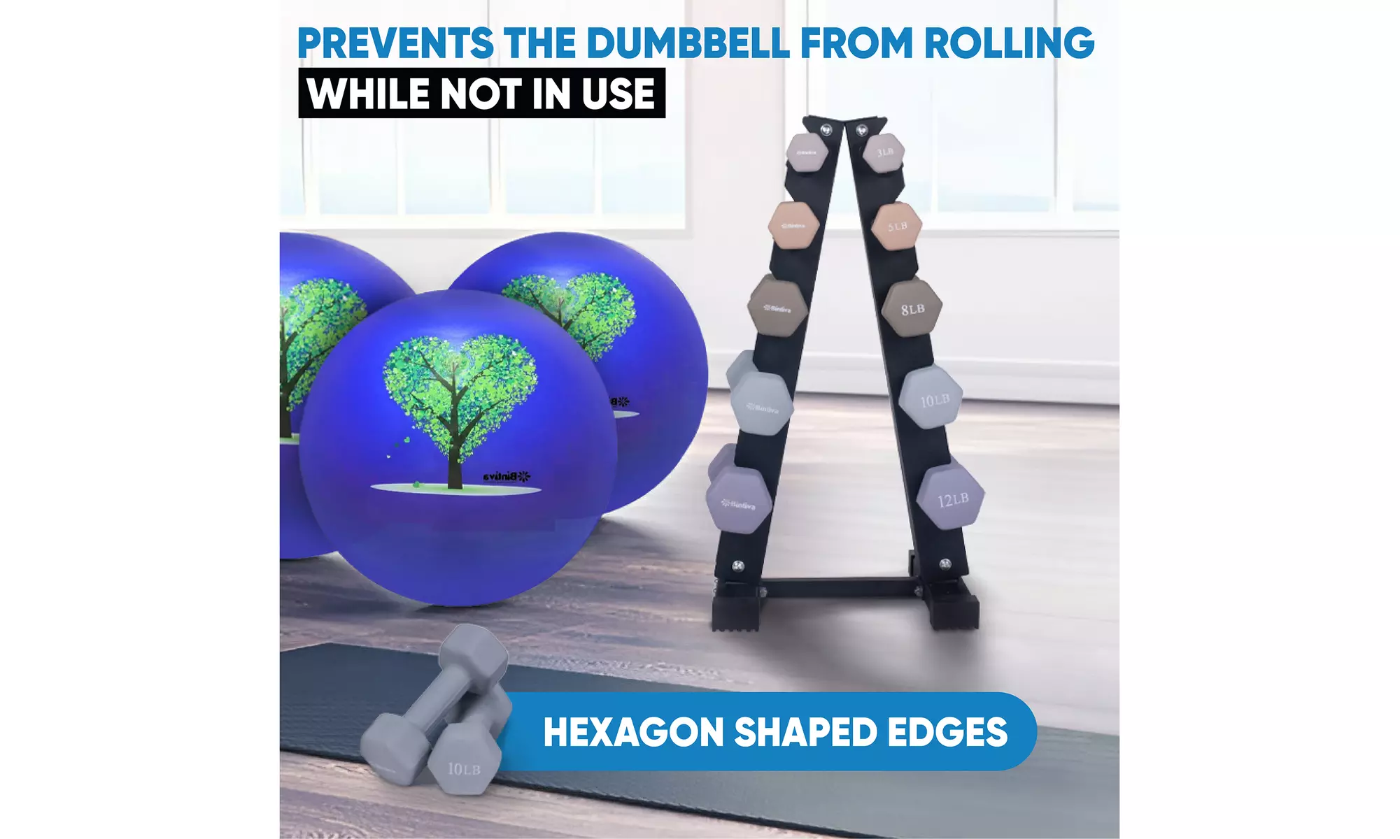 Bintiva Neoprene Dumbbells - Varies by Selection