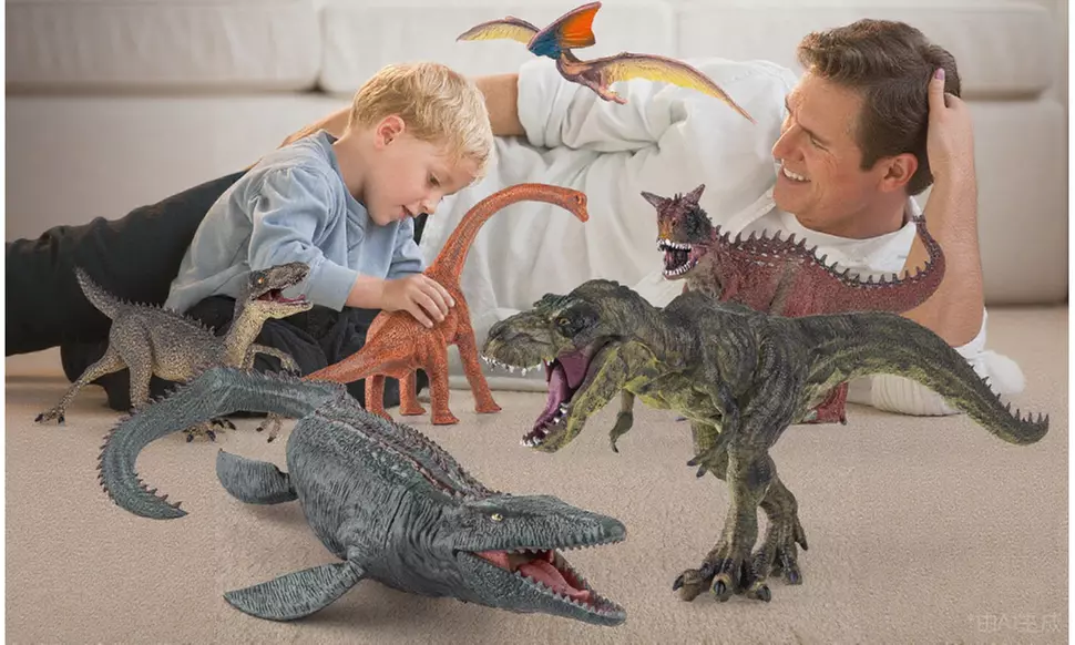 Realistic-Looking Big Dinosaur Toys Set 6-Pack