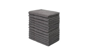 JML Soft and Durable Gray 100% Cotton Kitchen Towels - Set of 12 (14" x 29")