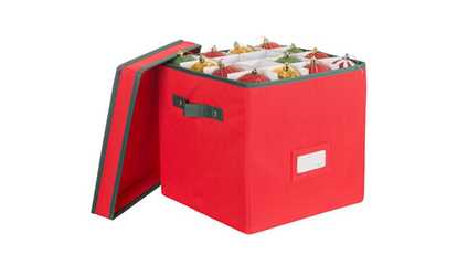 Christmas Ornament Storage Box with Lid