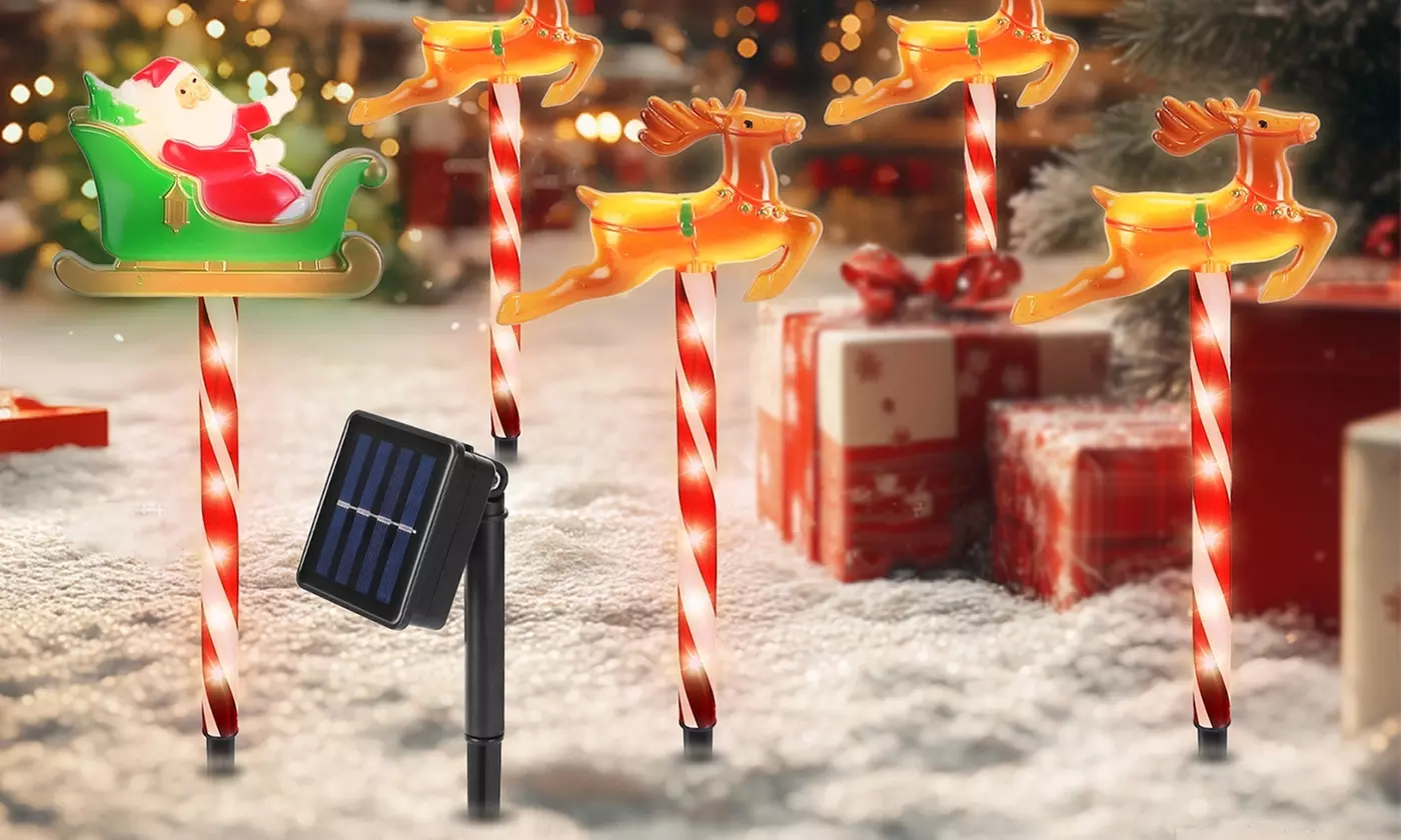 Christmas LED Lights - Snowman Family & Reindeer Family Holiday Decorations