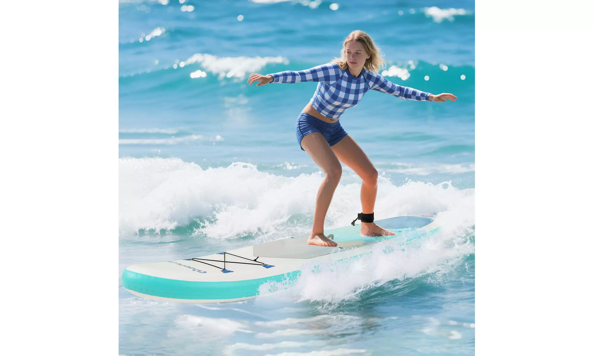 Goplus 11' Inflatable Stand Up Paddle Board whth Accessories Paddle Hand Pump