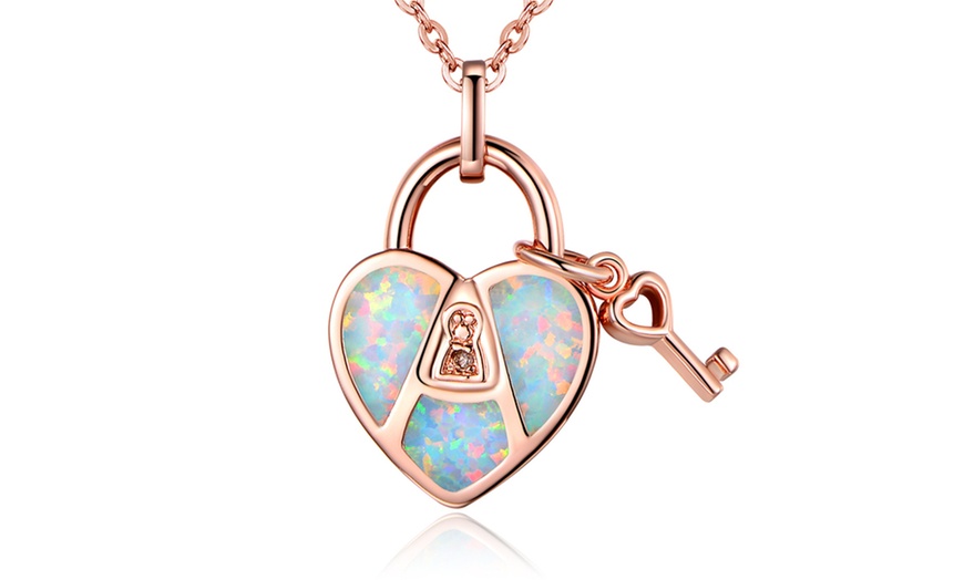 opal key necklace