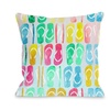 Image 2: One Bella Casa 73720PL16O 16 x 16 in. Flip Flop Nation Outdoor Pillow Multicolor