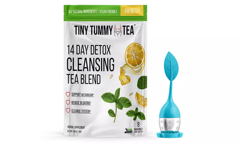 Tiny Tummy Cleanse Detox Tea with Infuser (2 Week Supply)