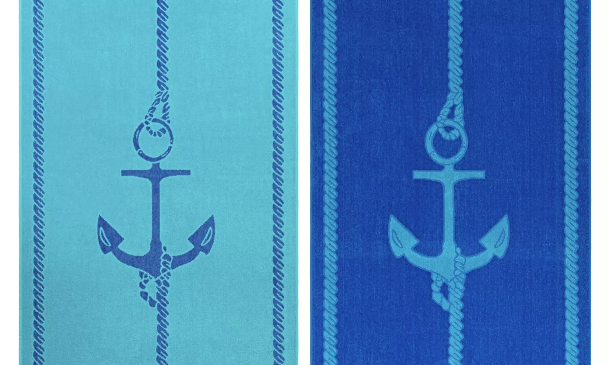 Superior Egyptian Cotton Fisherman Anchor Adsorbent Oversized Beach Towels 