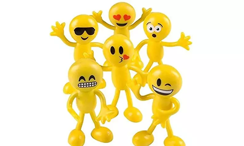 Emoji Party Favors Fun Toys Stocking Stuffers 2 Dozen 3" Pack of 24 - Primary Image