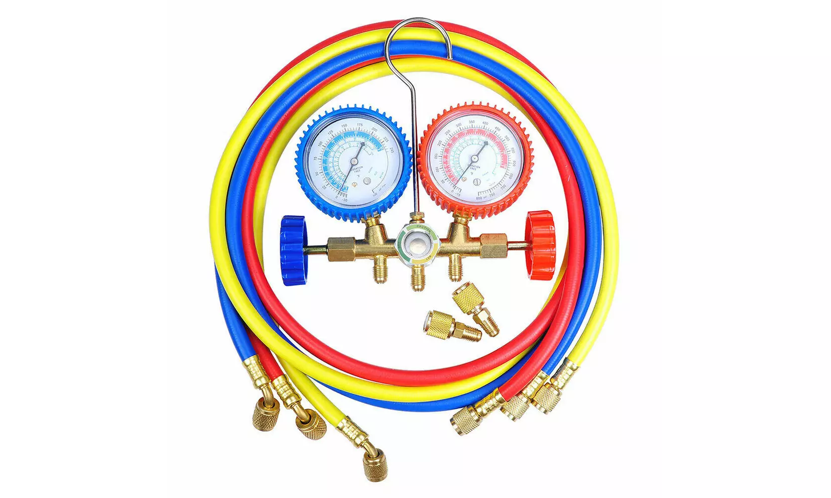 R410A R22 Manifold Gauge Set AC A/C 5FT Color Hose Air Conditioner HVAC 60" New - Second Medium