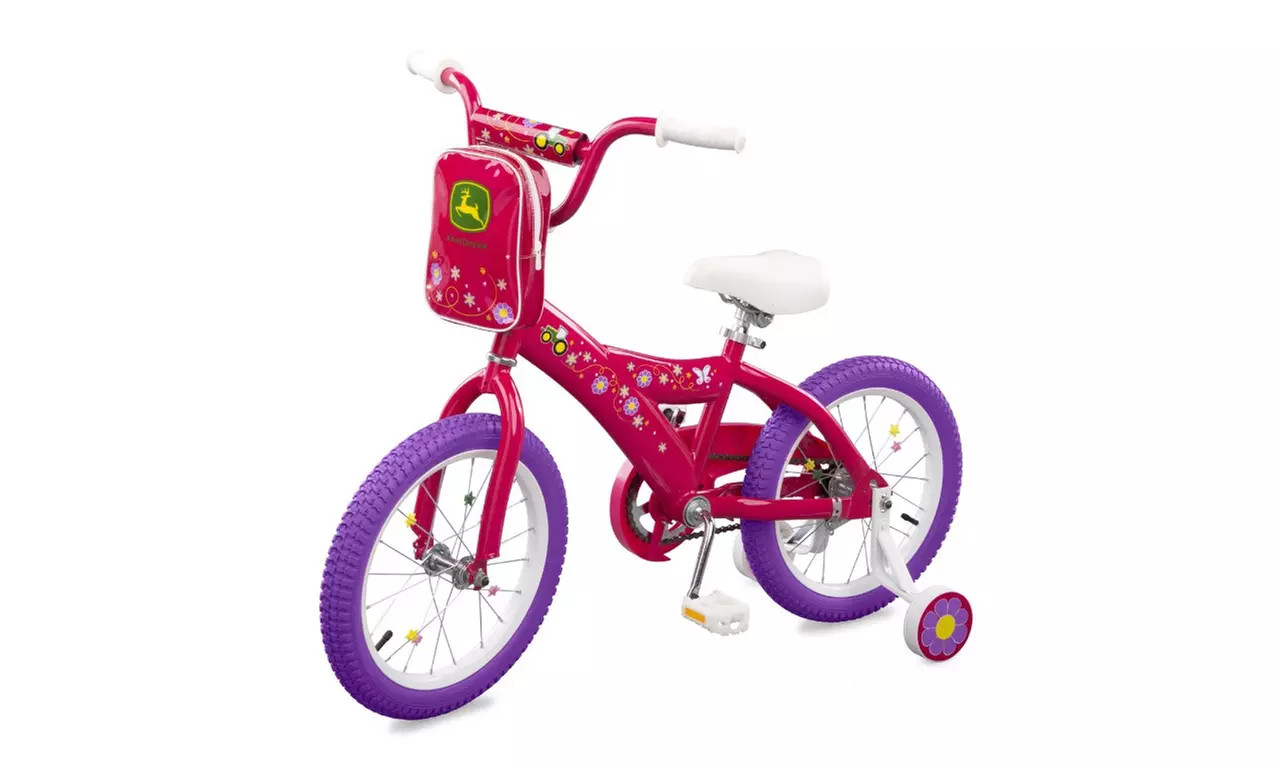 TOMY - John Deere 16 Inch Girls Bicycle, Pink - Second Medium