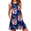 Image 5:  Women Sleeveless Graceful General Loose Large Swing Type T-Shirt Pocket Dress